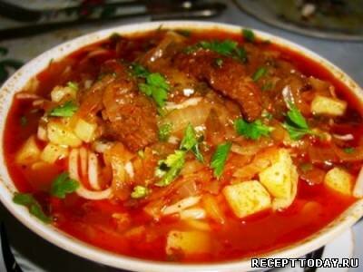 Суп из говядины по-узбекски