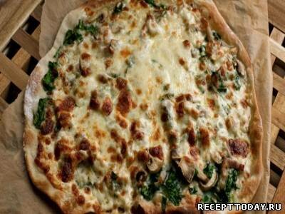 Рецепт Пицца со шпинатом и грибами