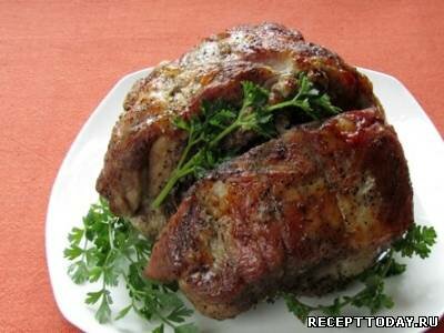 Рецепт Запеченная свинина в рукаве
