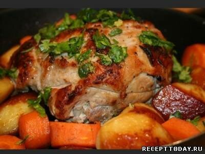 Рецепт Свинина в духовке с овощами