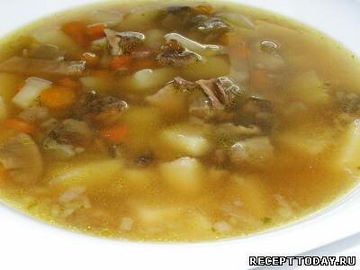 Рецепт Куриный суп с грибами