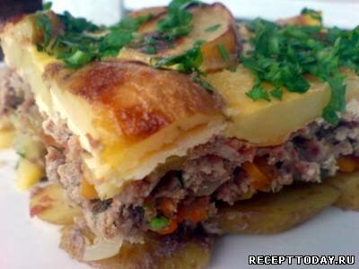 Рецепт Запеканка с фаршем и картофелем