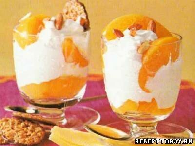 Рецепт Грейпфрутовый мусс с персиками