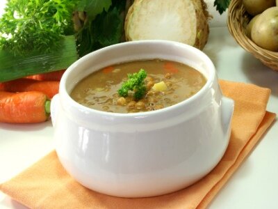 Вегетарианский чечевичный суп