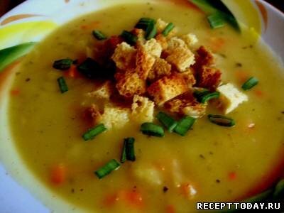 Рецепт Гороховый суп с сухариками