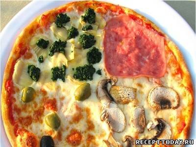 Рецепт Пицца «4 вкуса»