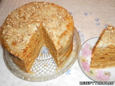 Рецепт Медовый торт с заварным кремом