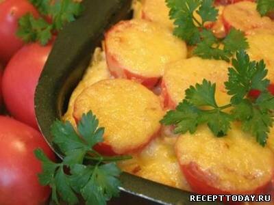 Рецепт Картофельная запеканка с фаршем и помидорами