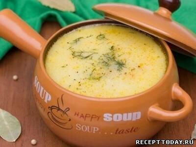 Рецепт Сырный суп с сушеными грибами