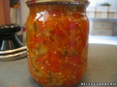 Рецепт Салат зимний из помидоров