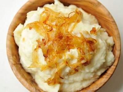 Рецепт Постное картофельное пюре с луком и морковкой
