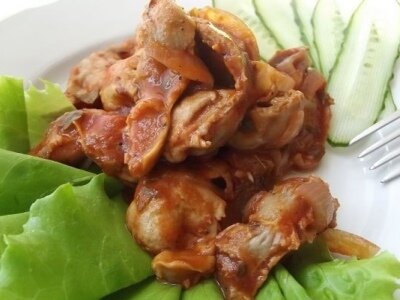 Рецепт Куриные желудочки по-азиатски